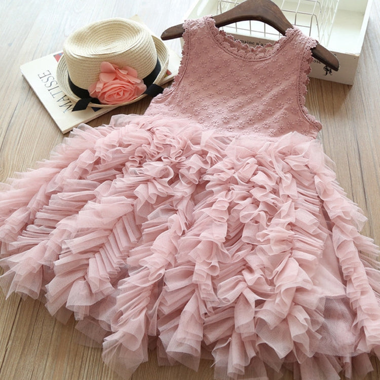 Summer Girls Sleeveless Tutu Lace Dress