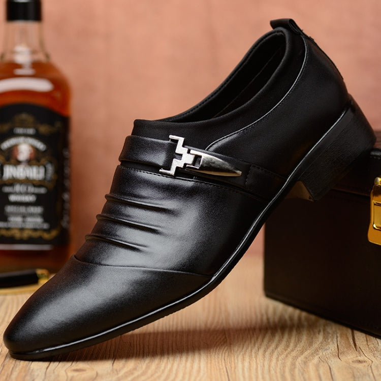 Men Set Business Dress Shoes PU Leather Pointed Toe Oxfords Shoes