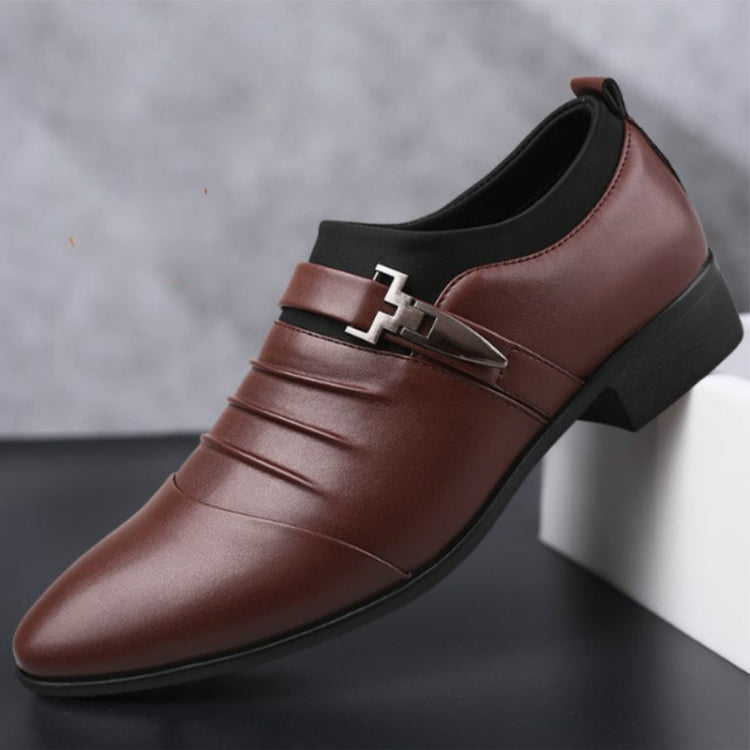 Men Set Business Dress Shoes PU Leather Pointed Toe Oxfords Shoes