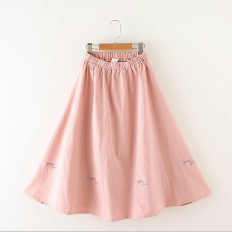 Girls Chinese Style Embroidery Top + Skirt Set Tunic Clothing