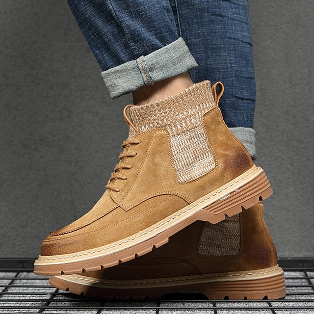 Vintage Martin Boots Men High Top Leather Boots, 42