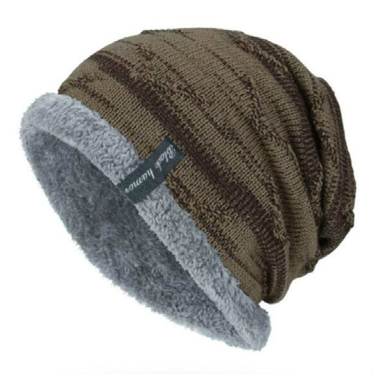 Winter Male Plus Velvet Warm Wool Hat Outdoor Sports Ski Knit Hat