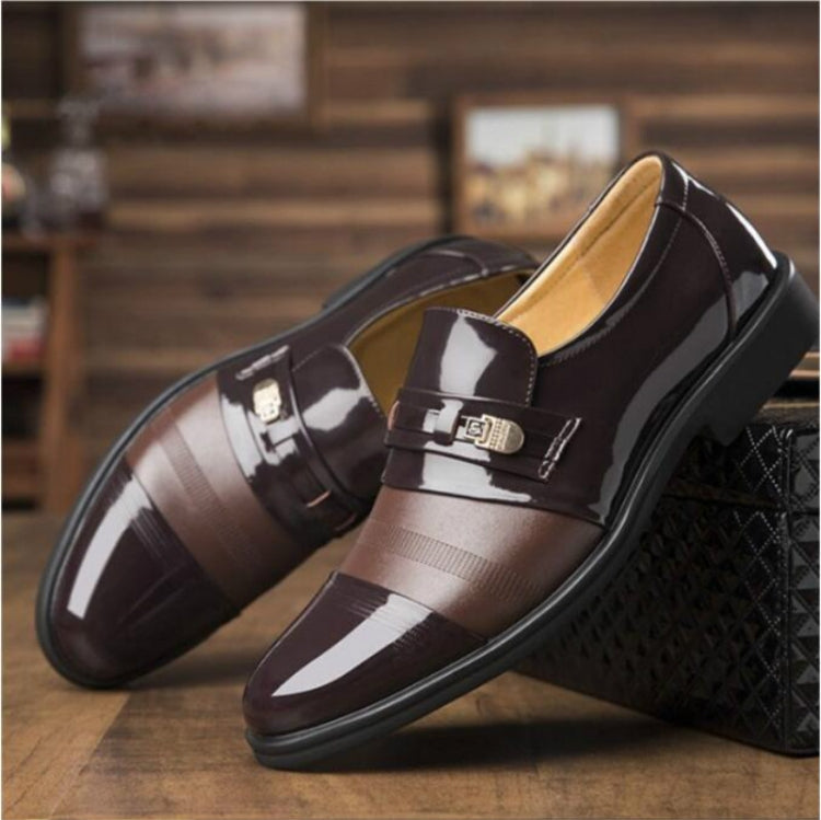 Men Summer Hole Shoe Slip-on Dress Business Shoes