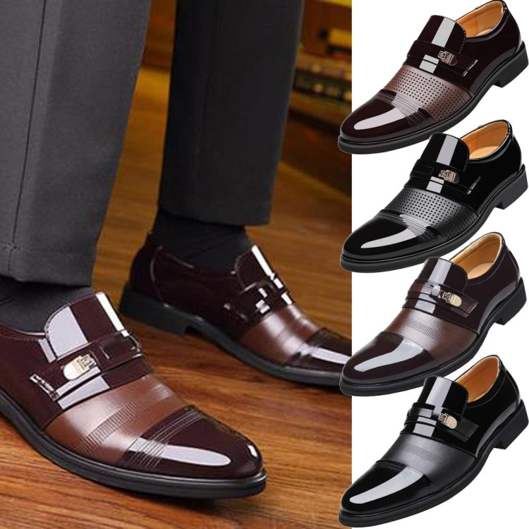 Men Summer Hole Shoe Slip-on Dress Business Shoes