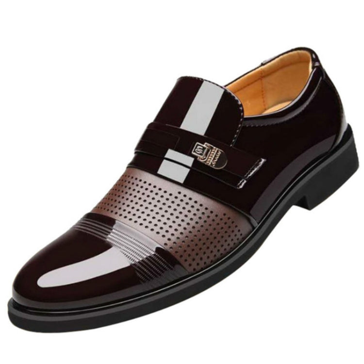 Men Summer Hole Shoe Slip-on Dress Business Shoes