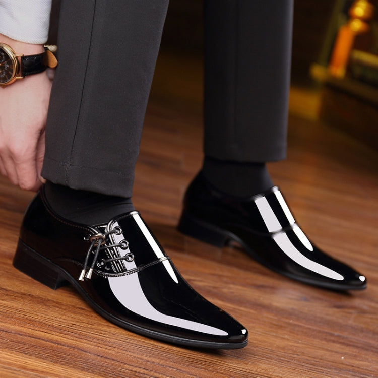 Pointed Business Dress Men Glossy Casual Leather Shoes