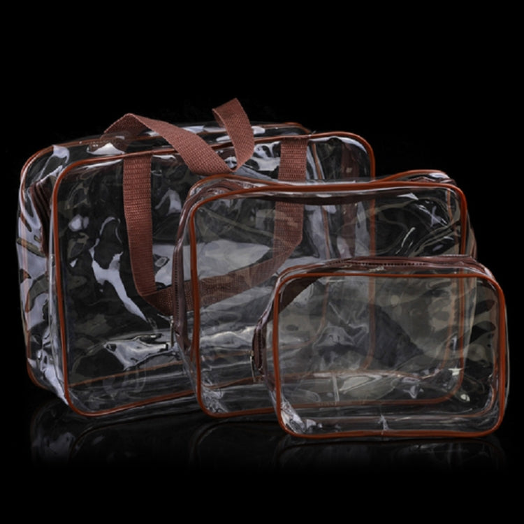 Portable Travel Zip Look PVC Bags Waterproof Transparent Makeup Storage Bag