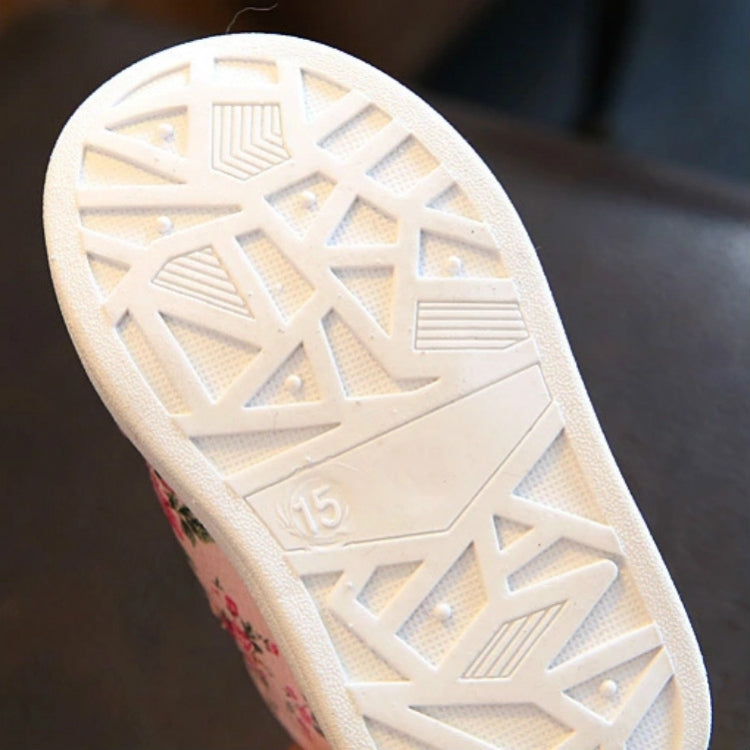 Winter Print Flower PU Leather Infant Warm Snow Boots