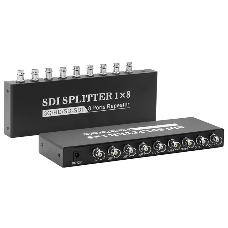 1 In 8 Out SD-SDI / HD-SDI / 3G-SDI Distribution Amplifier Video SDI Splitter, 1 In 8 Out