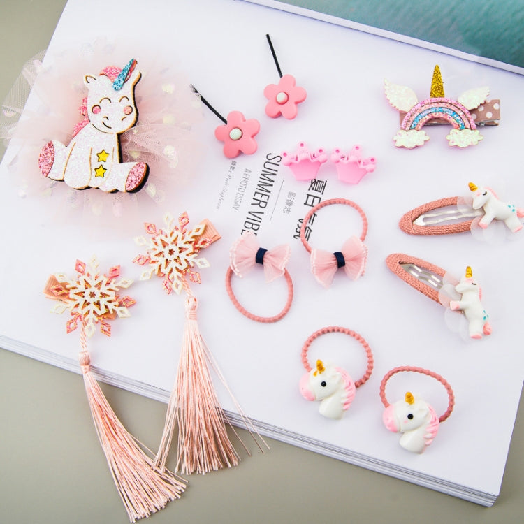 Little Girl Hair Accessories Set Gift Box Children Hairpin Combination Girl Jewelry Headdress Birthday Gift