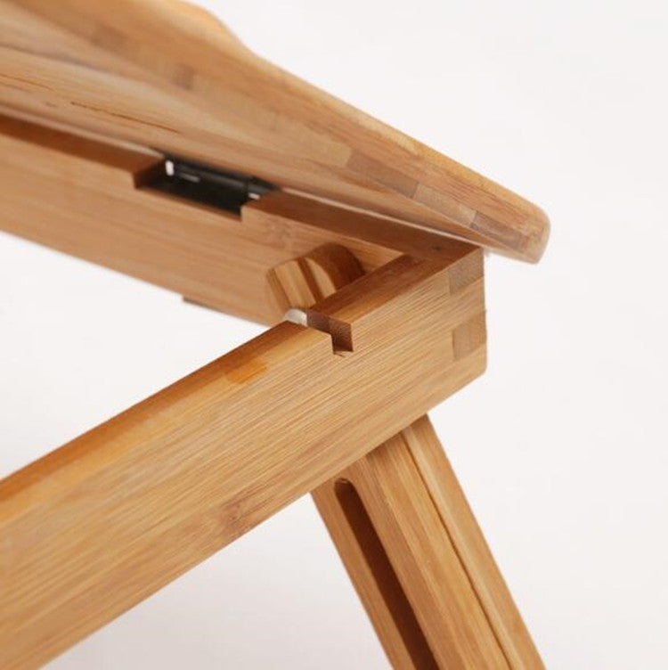 Nanzhu Folding Computer Table Bed Card Slot Laptop Table Simple Lazy Lift Computer Desk, Medium 54cm