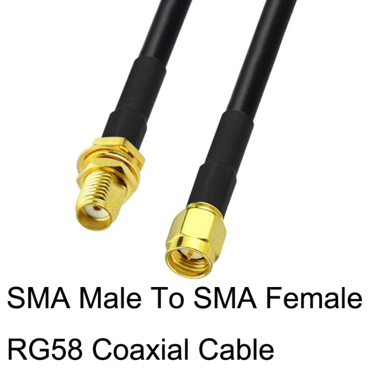 SMA Male To SMA Female RG58 Coaxial Adapter Cable, SMA Male To SMA Female 0.5m, SMA Male To SMA Female 1m, SMA Male To SMA Female 1.5m, SMA Male To SMA Female 3m, SMA Male To SMA Female 5m, SMA Male To SMA Female 10m