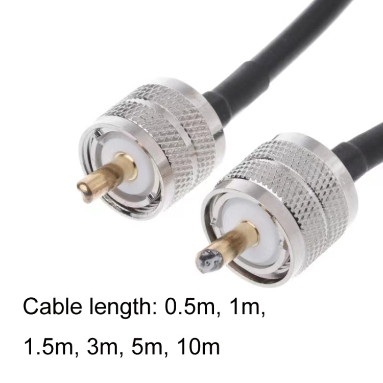 UHF Male To UHF Male RG58 Coaxial Adapter Cable, 0.5m, 1m, 1.5m, 3m, 5m, 10m