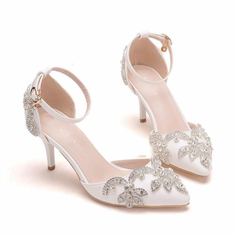 Rhinestone Stiletto Pointed Heel Women Shoes