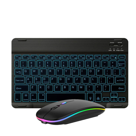 10 Inch RGB Colorful Backlit Bluetooth Keyboard And Mouse Set For Mobile Phone / Tablet