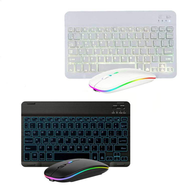 10 Inch RGB Colorful Backlit Bluetooth Keyboard And Mouse Set For Mobile Phone / Tablet