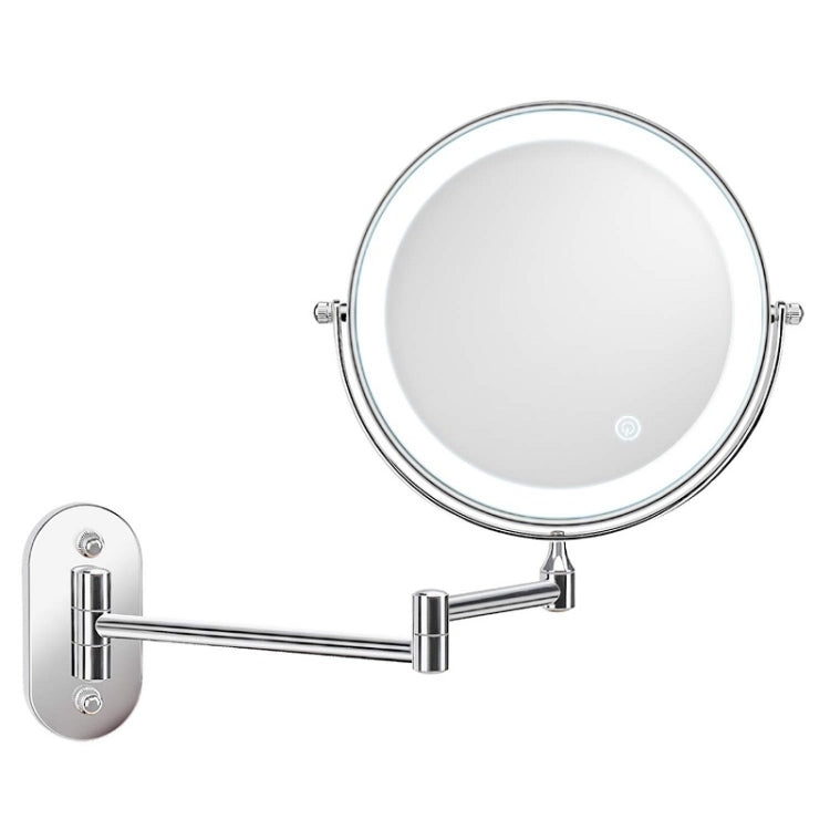 8 Inch Wall-Mounted Double-Sided Makeup Mirror LED Three-Tone Light Bathroom Mirror White Light, Battery Models Silver, USB Charging Silver, Battery Models Matte Nickel Color, USB Charging Matte Nickel Color, Battery Models Black, USB Charging Black