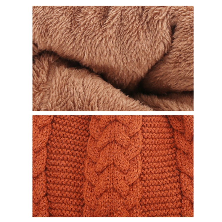 3 In 1 Female Winter Two-color Warm Woolen Cap Mask and Scarf