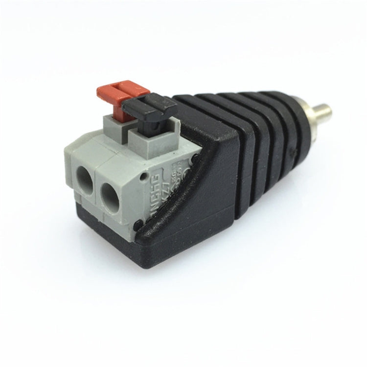 20 PCS RCA Lotus Audio Connector Press Type RCA Male Head Solder-free AV Lotus Head Button