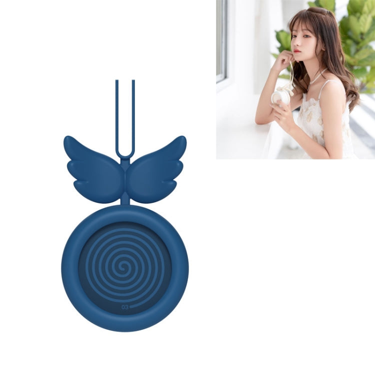 USB Charging Fan Brushless Hanging Neck Mini Sling Lazy Fan, Angel Blue, Angel White, Angel Pink