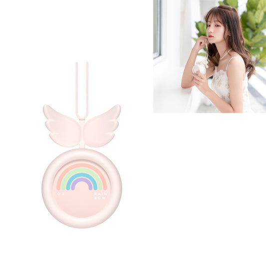 USB Charging Fan Brushless Hanging Neck Mini Sling Lazy Fan, Angel Pink, Angel Blue, Angel White