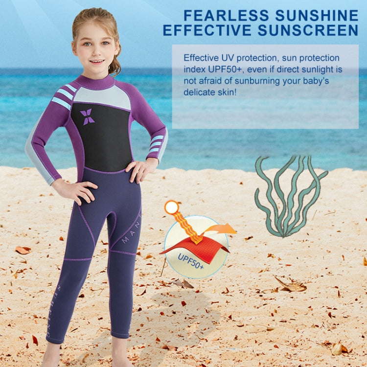 DIVE & SAIL WS-18818 Children Diving Suit One-piece Warm Snorkeling Surfing Anti-jellyfish Swimsuit