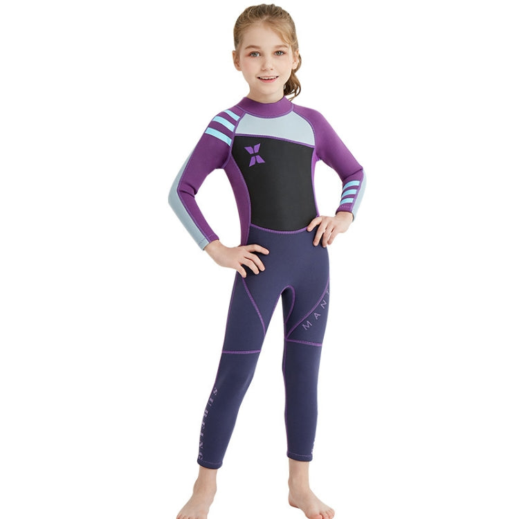 DIVE & SAIL WS-18818 Children Diving Suit One-piece Warm Snorkeling Surfing Anti-jellyfish Swimsuit