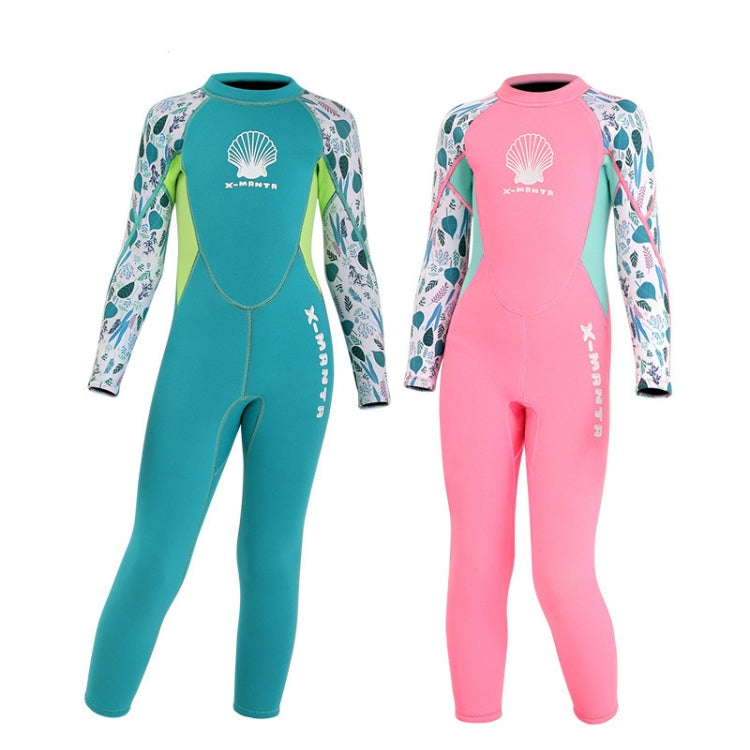 DIVE & SAIL M150556K Shell Pattern Children Diving Suit One-piece Swimsuit Snorkeling Surfing Anti-jellyfish Clothing