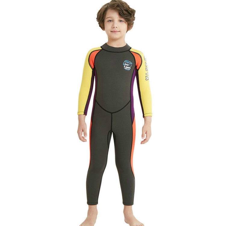 DIVE&SAIL WS-18816 Children Diving Suit One-piece Long-sleeved Swimsuit Sunscreen Hot Spring Surfing Suit