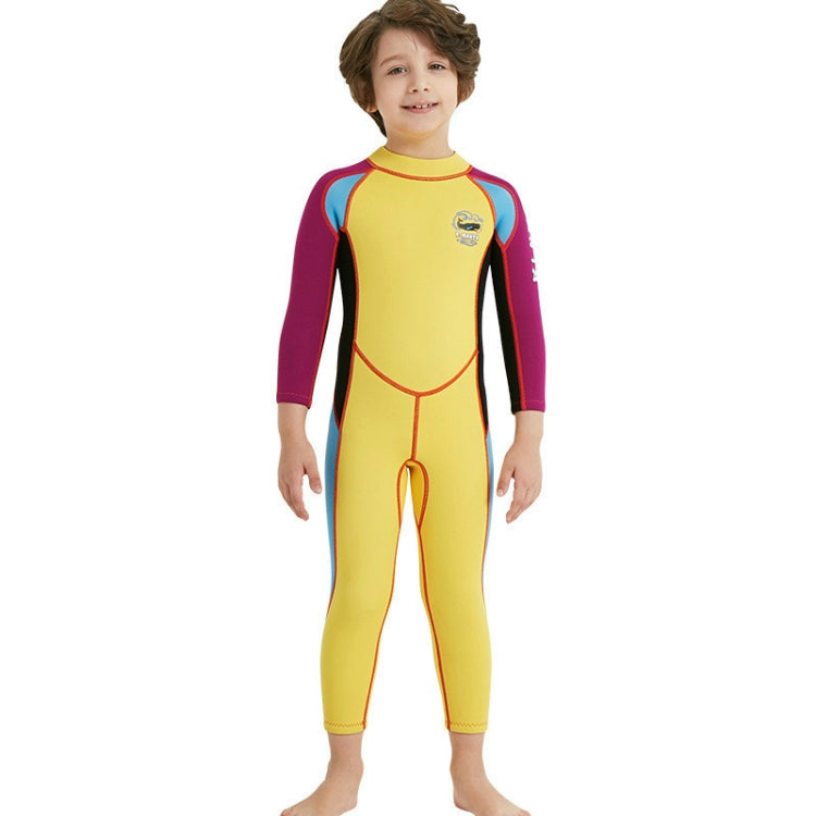 DIVE&SAIL WS-18816 Children Diving Suit One-piece Long-sleeved Swimsuit Sunscreen Hot Spring Surfing Suit