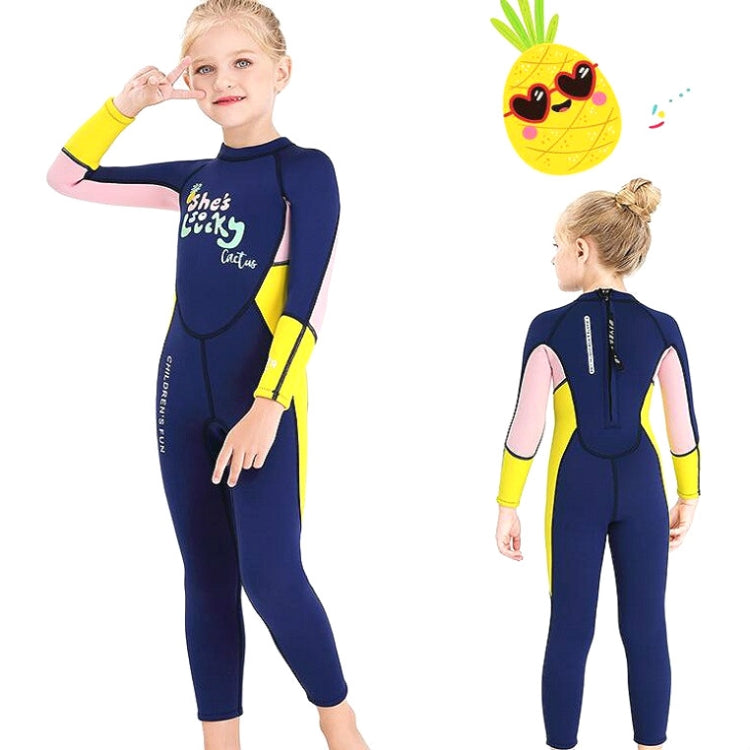 DIVE&SAIL Children Warm Swimsuit One-piece Wetsuit Long Sleeve Cold-proof Snorkeling Surfing Suit