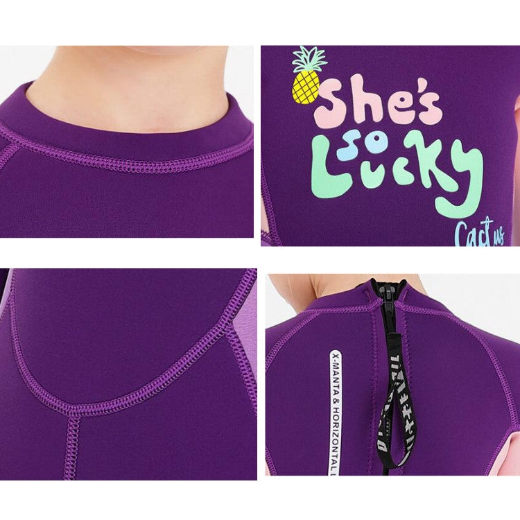 DIVE&SAIL Children Warm Swimsuit One-piece Wetsuit Long Sleeve Cold-proof Snorkeling Surfing Suit