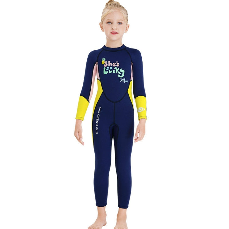 DIVE&SAIL Children Warm Swimsuit One-piece Wetsuit Long Sleeve Cold-proof Snorkeling Surfing Suit