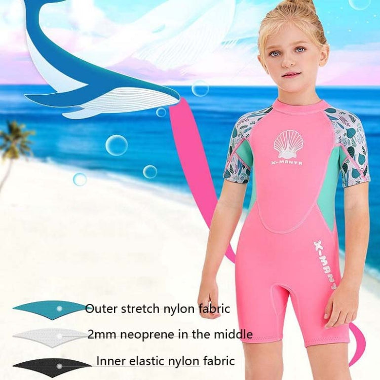 DIVE & SAIL M150656K Children Diving Suit 2.5mm One-piece Warm Swimsuit Short-sleeved Cold-proof Snorkeling Surfing Anti-jellyfish Suit