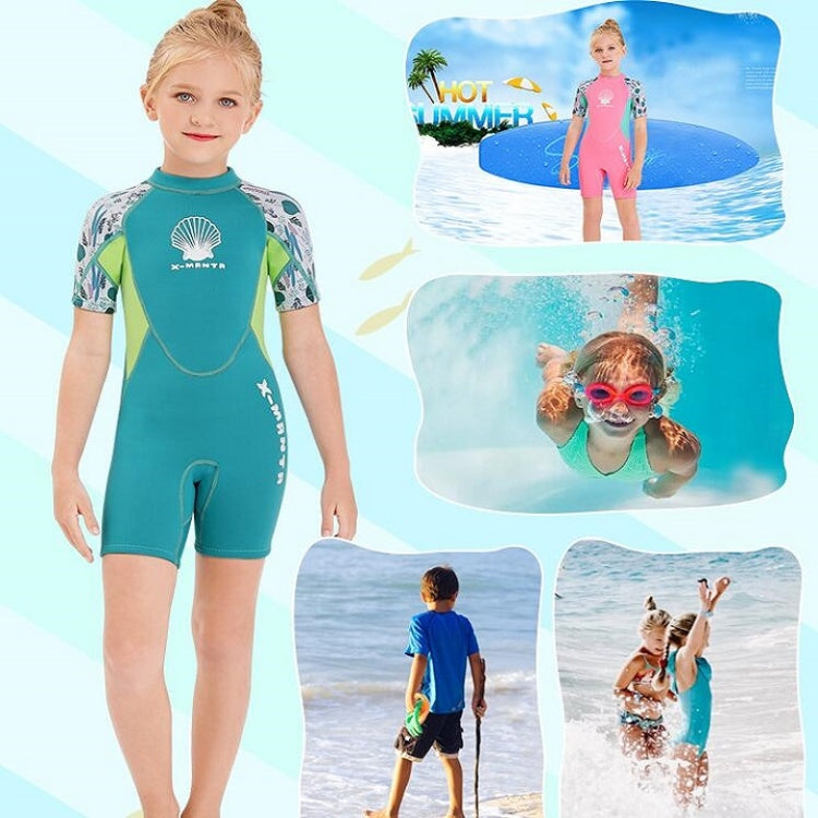 DIVE & SAIL M150656K Children Diving Suit 2.5mm One-piece Warm Swimsuit Short-sleeved Cold-proof Snorkeling Surfing Anti-jellyfish Suit