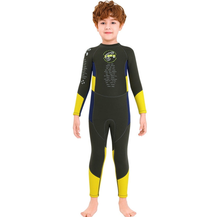 DIVE & SAIL M150501K Children Warm Swimsuit 2.5mm One-piece Wetsuit Long-sleeved Cold-proof Snorkeling Surfing Anti-jellyfish Suit