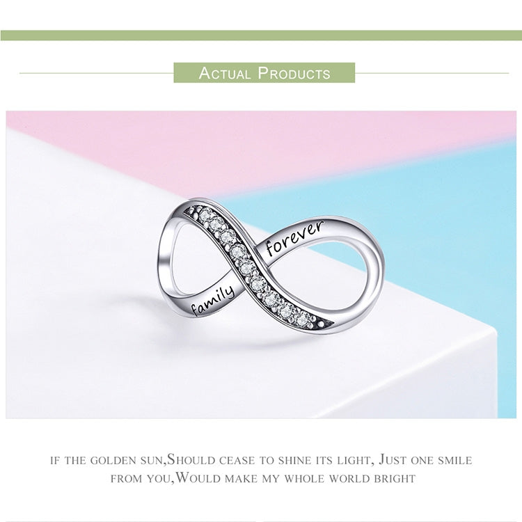 925 Sterling Silver  Infinity Family Forever Beaded For Women DIY Bracelet Accseories