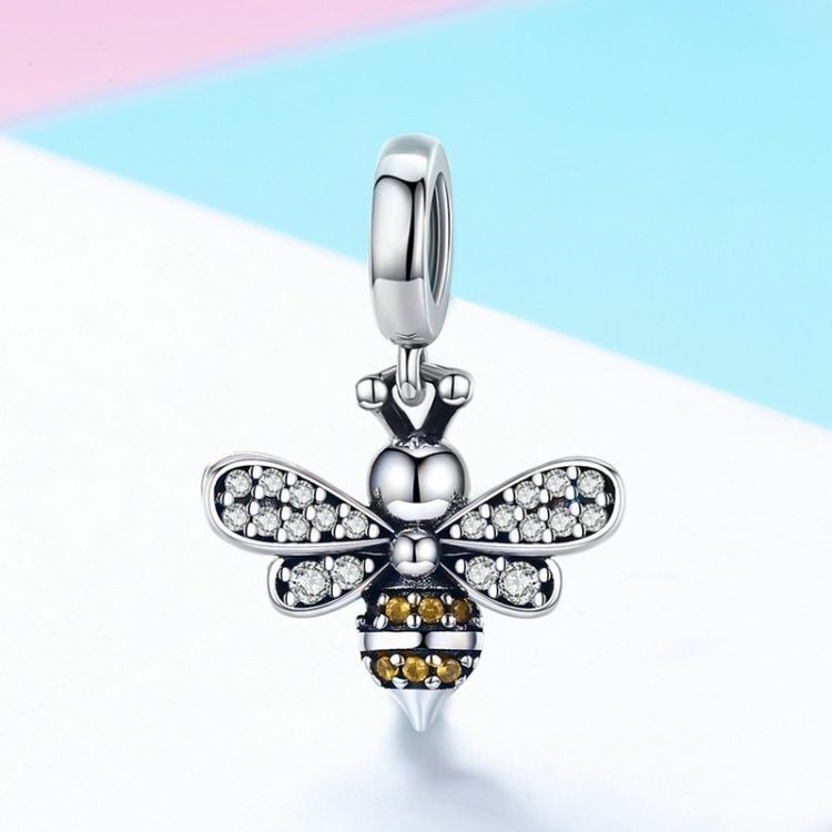 S925 Sterling Silver Bee Story Charm DIY Beaded Bracelet Accessories