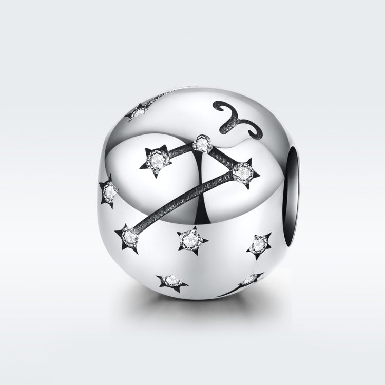 S925 Sterling Silver Twelve Constellation Beaded DIY Bracelet Accessories Jewelry Silver Beads