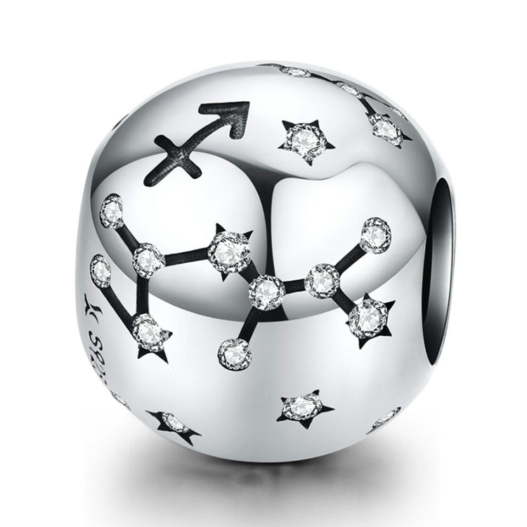 S925 Sterling Silver Twelve Constellation Beaded DIY Bracelet Accessories Jewelry Silver Beads