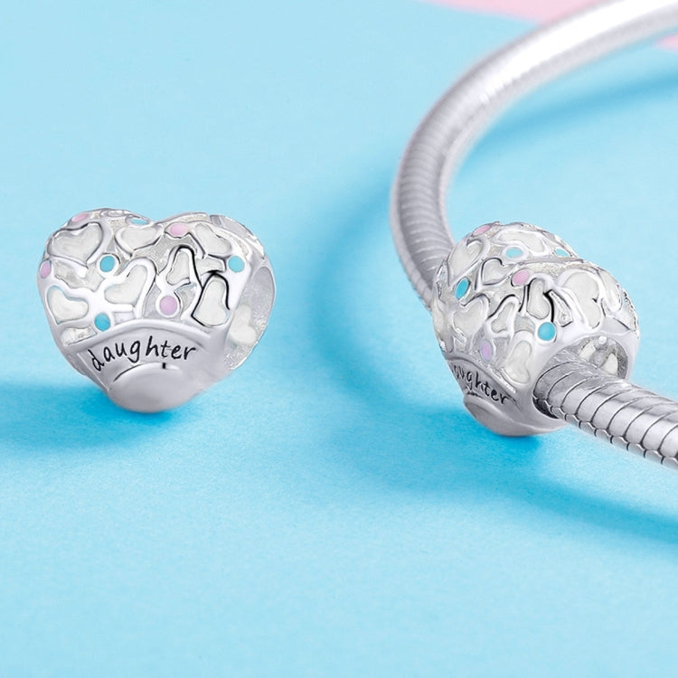 925 Sterling Silver Love Heart Beaded DIY Bracelet Accessories