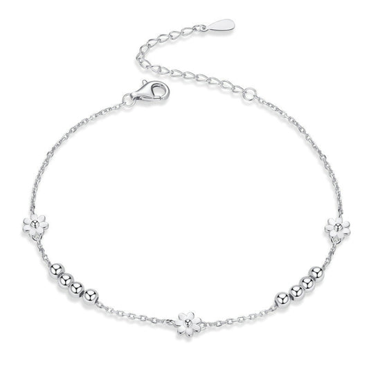 S925 Sterling Silver Daisy Bracelet Plant Shape Bracelet