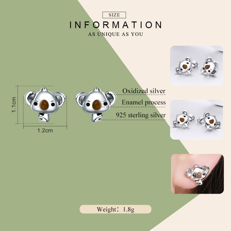 Koala Sterling Silver Ladies Gemstone Earrings