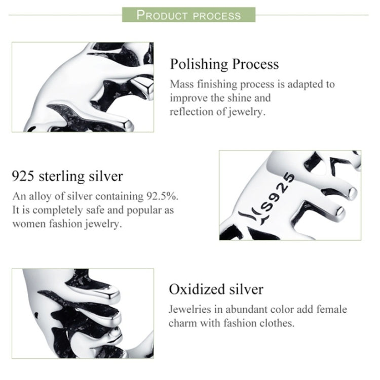 S925 Sterling Silver Ring Elephant Family Vintage Inlaid Ring