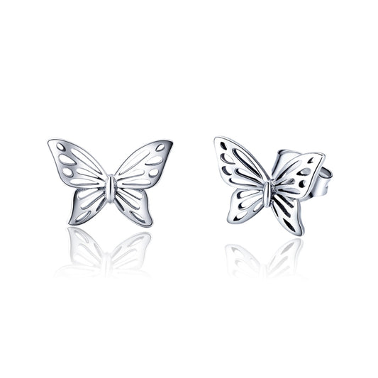 S925 Sterling Silver Butterfly Earrings