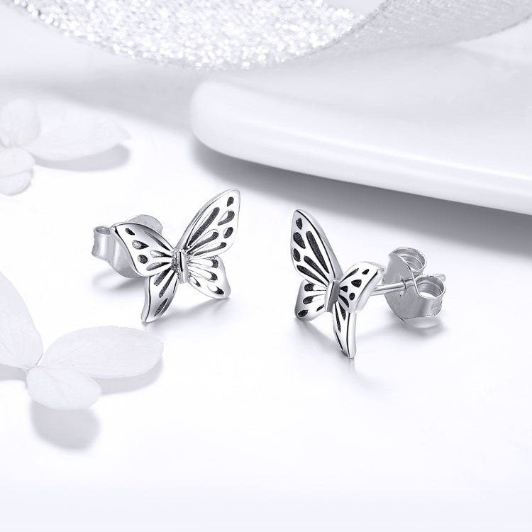 S925 Sterling Silver Butterfly Earrings