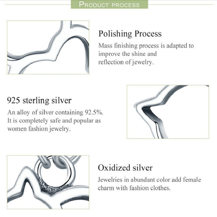 Cute Cat S925 Sterling Silver Lady Necklace With Zircon Inlaid Plain Silver Necklace