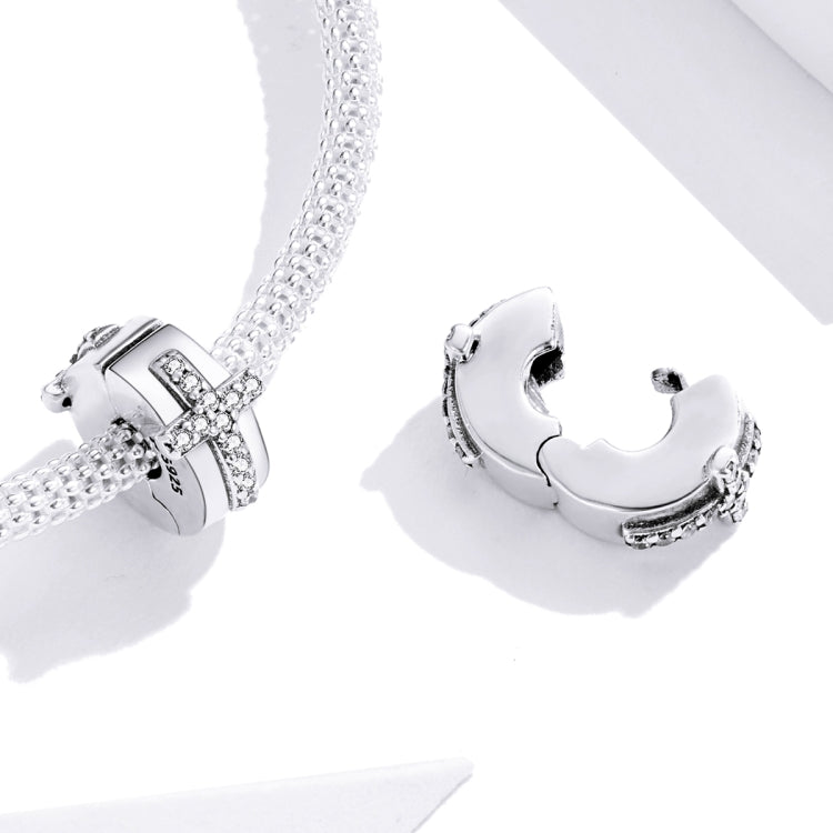 S925 Sterling Silver DIY Personality Beaded Accessories Cross Positioning Buckle Silver Beads