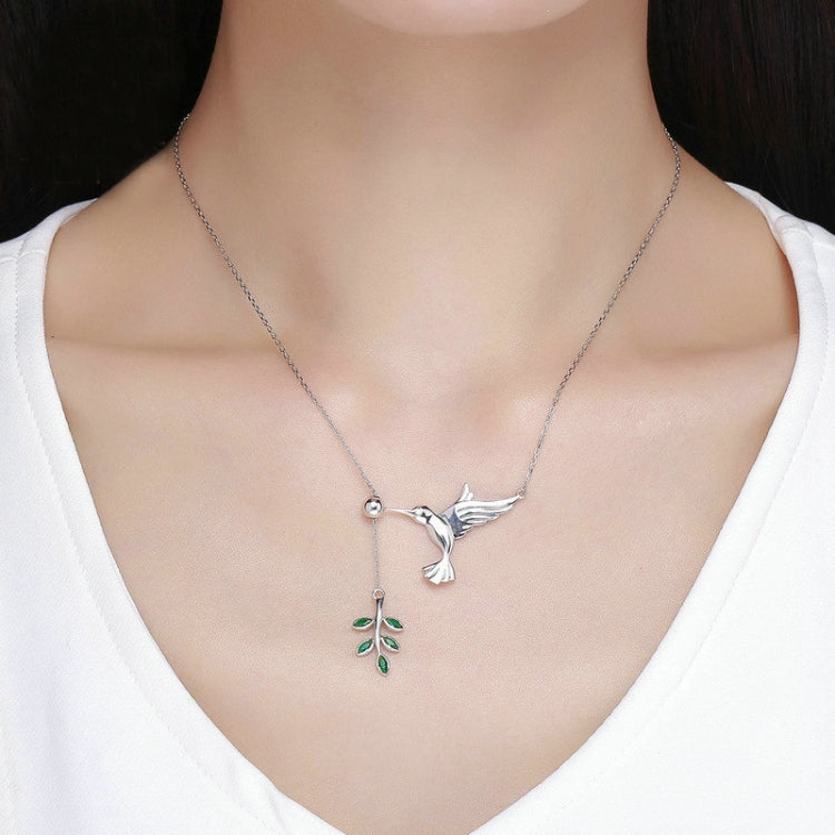 Hummingbird Greetings S925 Sterling Silver Necklace Zirconia Necklace