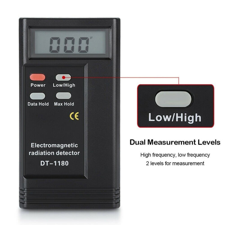 DT-1180 Electromagnetic Radiation Detector Measuring Range 50-1999V/M Electromagnetic Wave Radiation Protection Detector